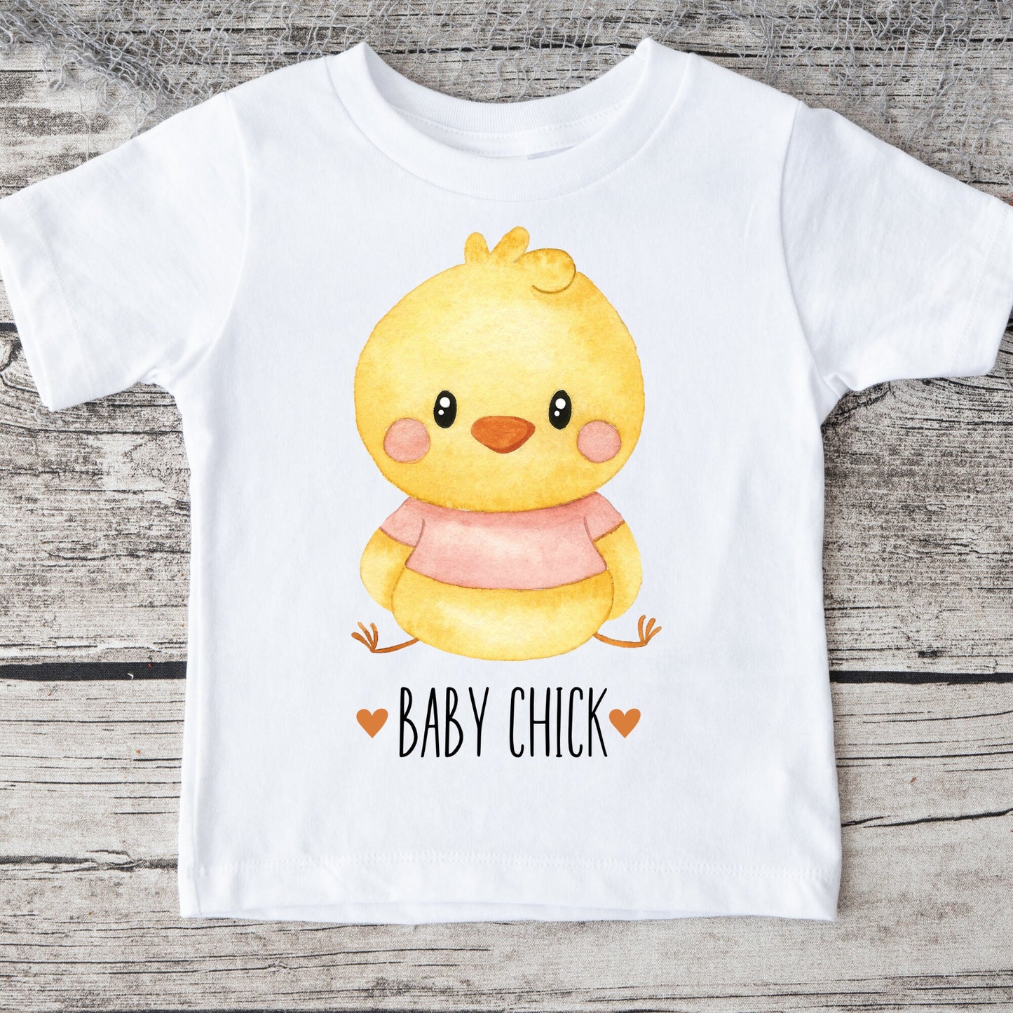 Baby Chick Easter Girls Onesie® Natural | Cute Easter Kids Tshirt | Custom Kids Sweatshirt