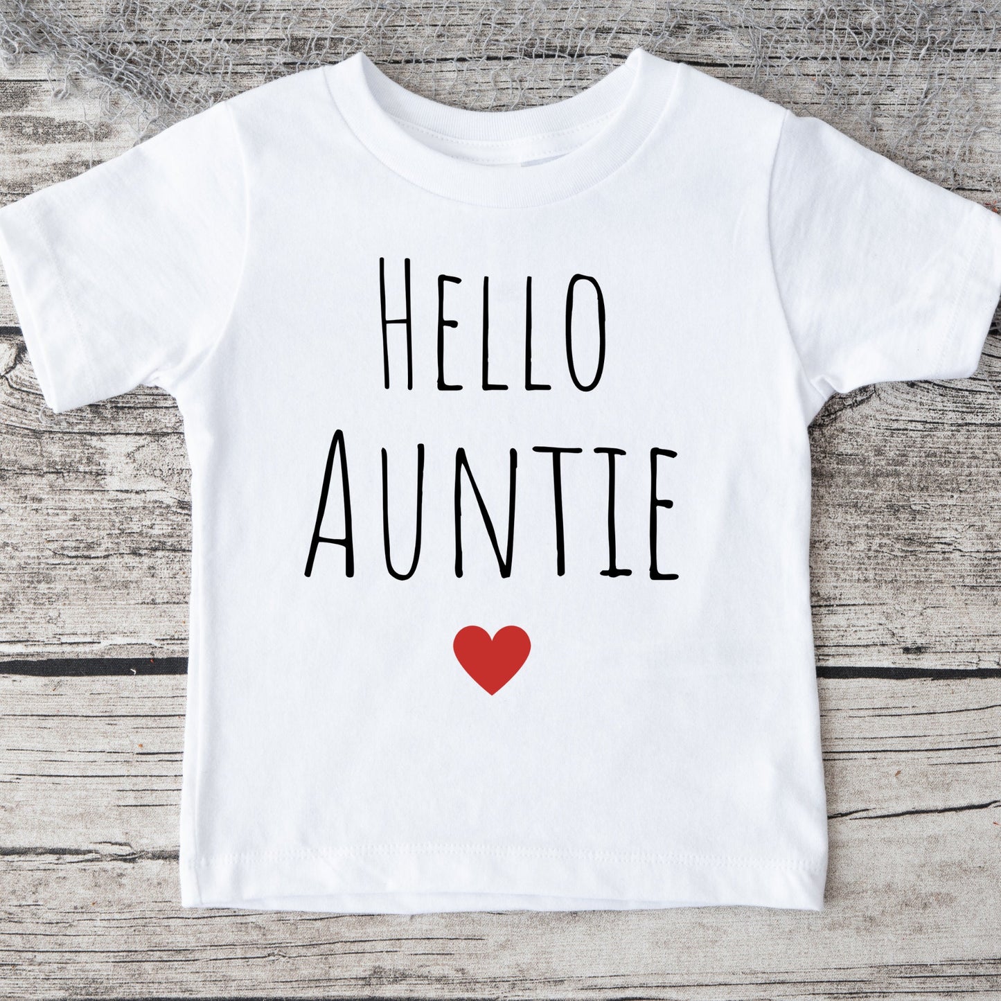 Hello Auntie Onesie | Announcement Baby Onesie® | Kids Tshirt | Custom Baby Bodysuit | Reveal Onesie