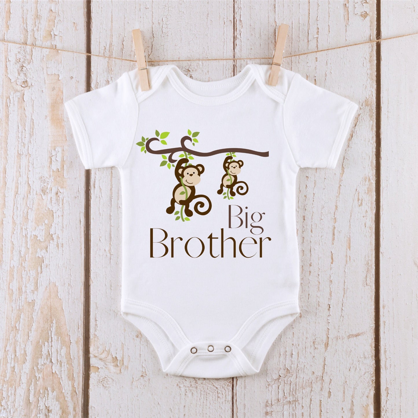 Big Brother Monkeys | Custom Baby Onesie® | Kids Tshirt | Custom Baby Bodysuit | Family