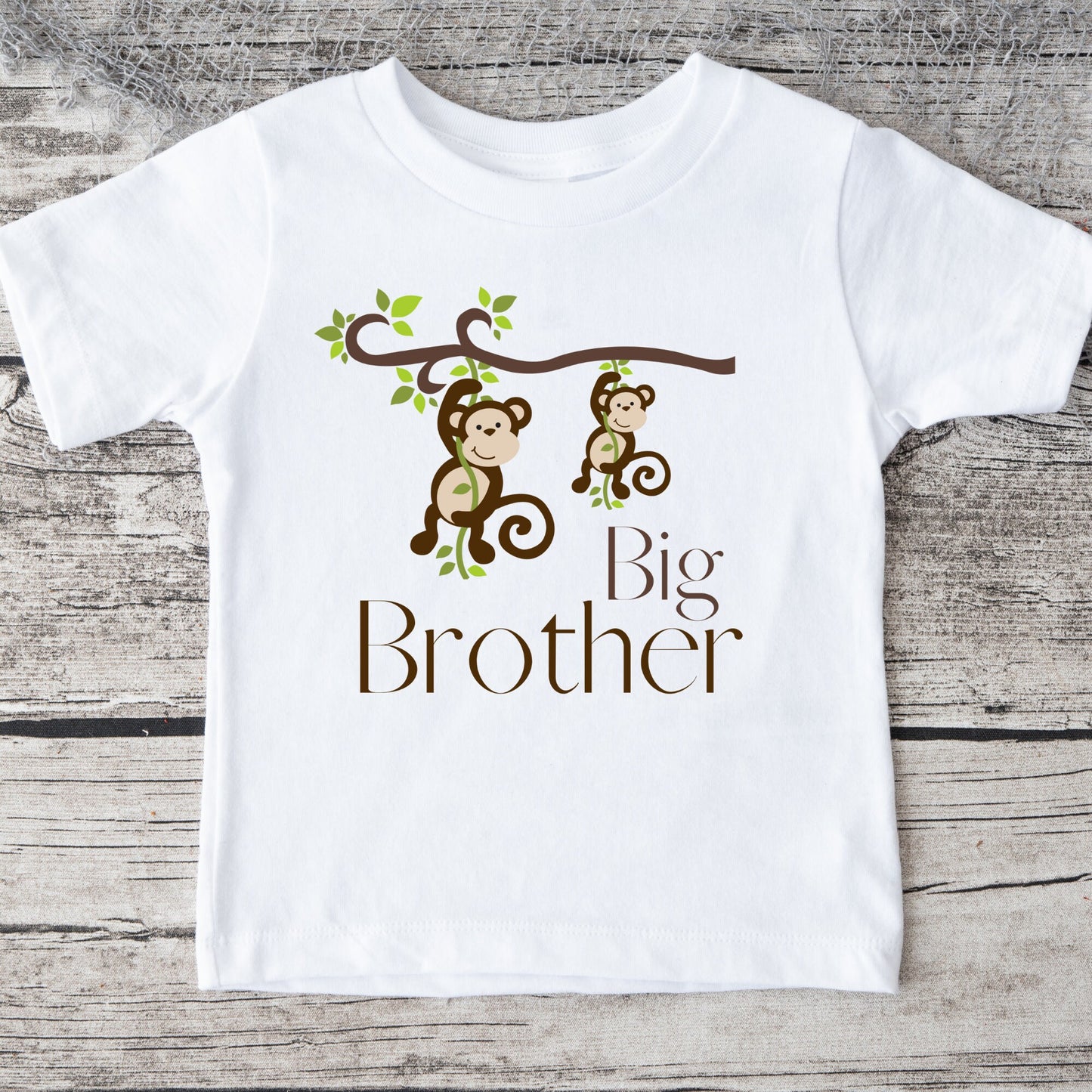 Big Brother Monkeys | Custom Baby Onesie® | Kids Tshirt | Custom Baby Bodysuit | Family