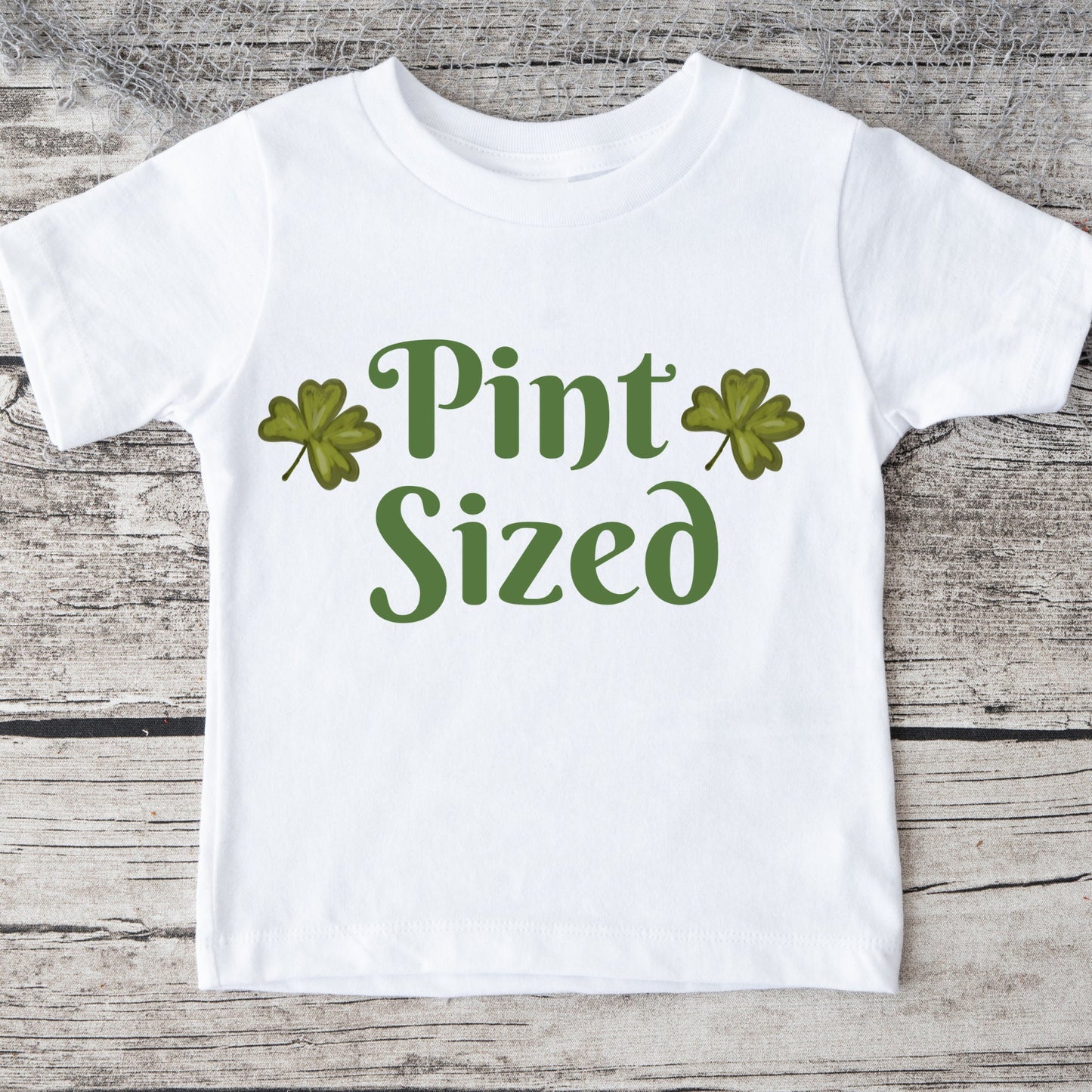 St Patricks Day Pint Sized Natural Baby Onesie® | Custom St Patricks Kids Tshirt | Irish Baby Kids Outfit