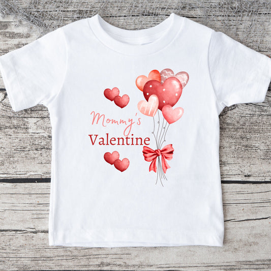 Mommys Valentine Lettering Baby Onesie® Kids Tshirt Baby Bodysuit Custom