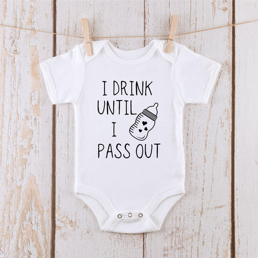 I Drink till I Pass Out Onesie | Funny Baby Onesie® | Custom Kids Tshirt | Baby Bodysuit