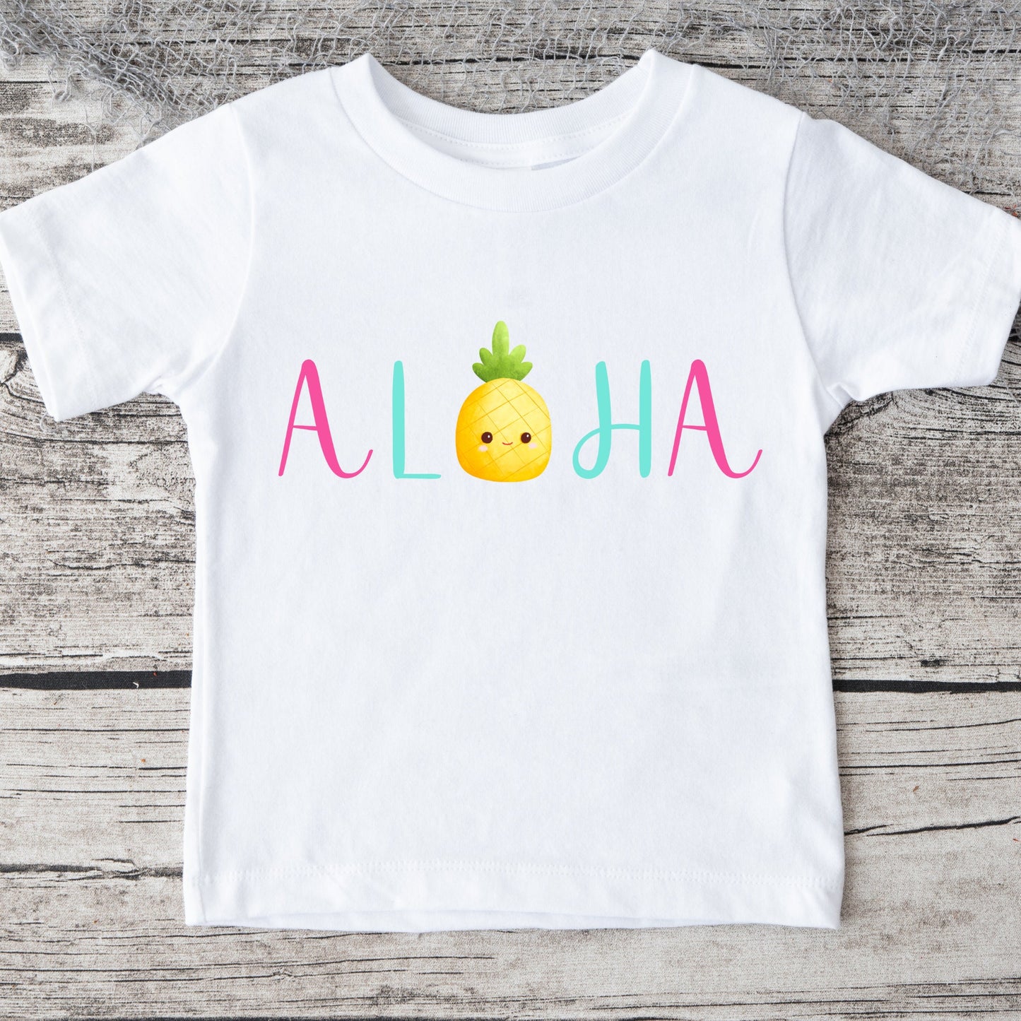 Aloha Pineapple Vacation Cute Baby Onesie® Kids Tshirt Baby Bodysuit Custom Shower Gift