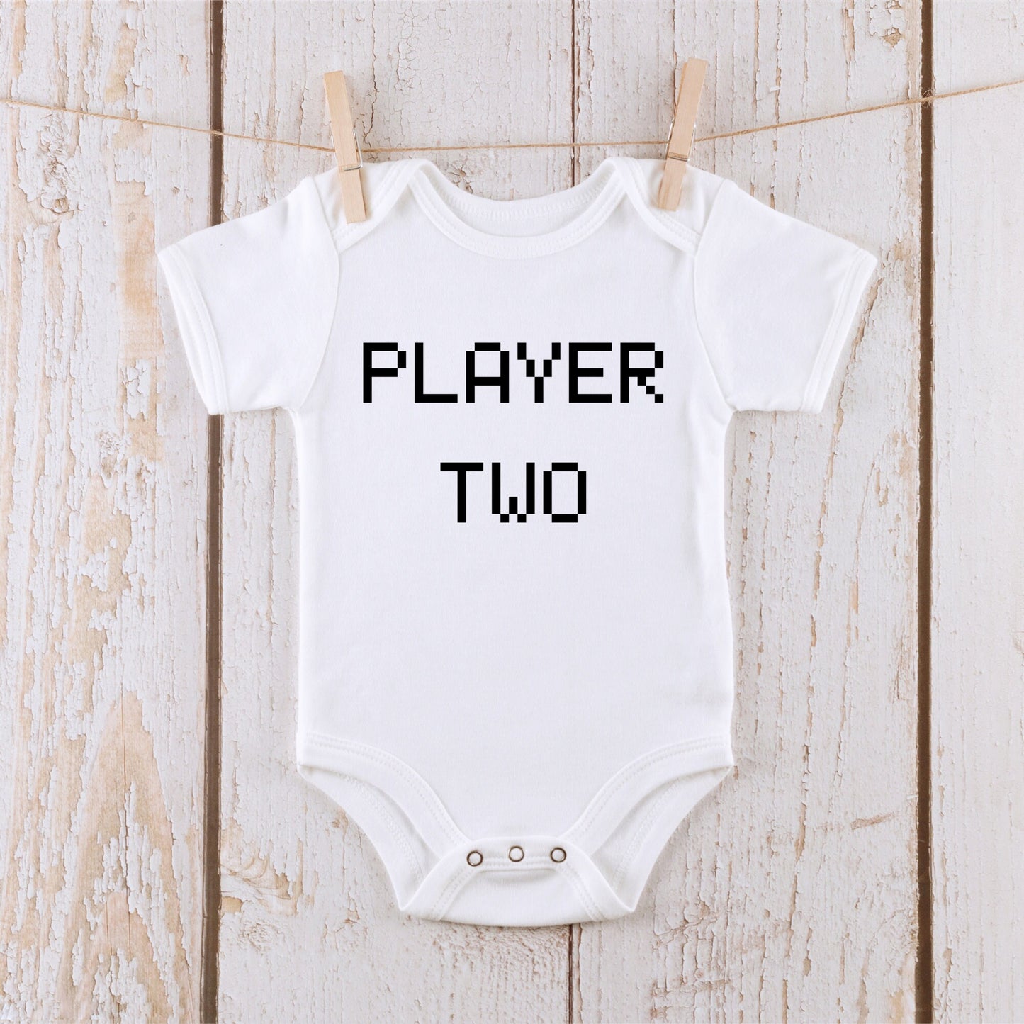 Player Two - Custom Onesie®  - Kids Tshirt - Baby Bodysuit - Reveal Gaming