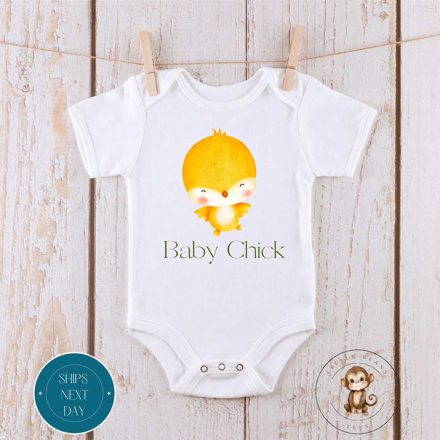 Baby Chick Cute Baby Onesie®| Custom  Kids Tshirt | Baby Bodysuit | Easter Onesie