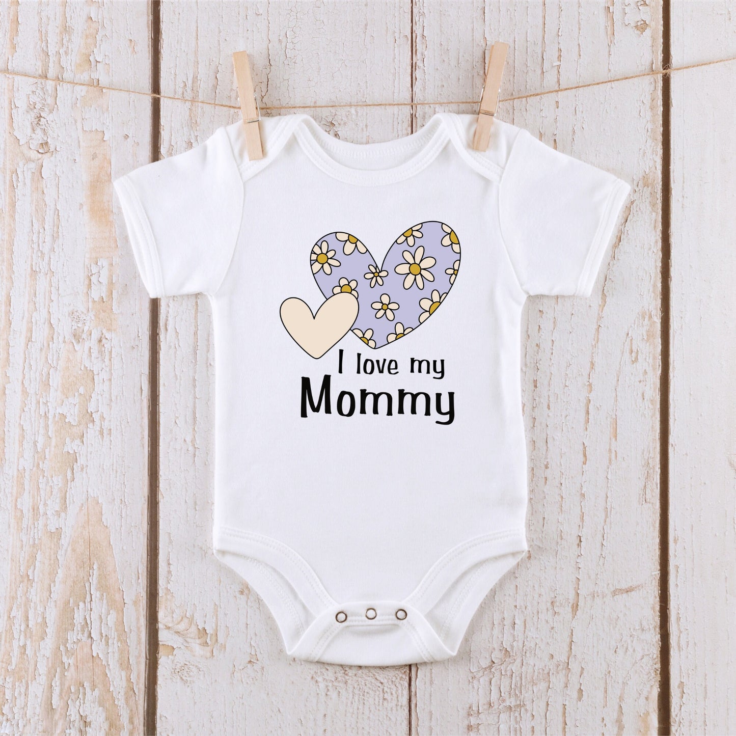 I Love My Mommy Onesie | Custom Baby Onesie | Mommy Custom Tshirt |  Springtime Collection