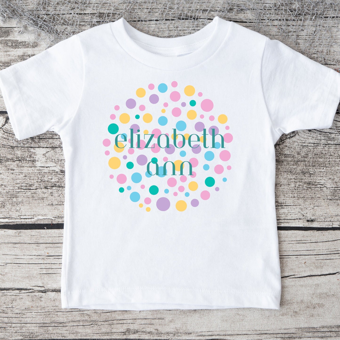 Polka Dot Personalized Onesie | Name Baby Onesie | Personalized Polka Dot Tshirt |  Springtime Collection