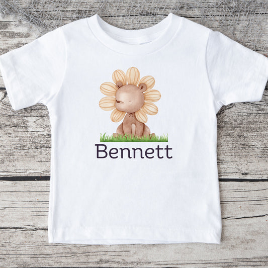 Baby Bear Personalized Onesie | Name Baby Onesie | Personalized Baby Animal Tshirt |  Springtime Collection