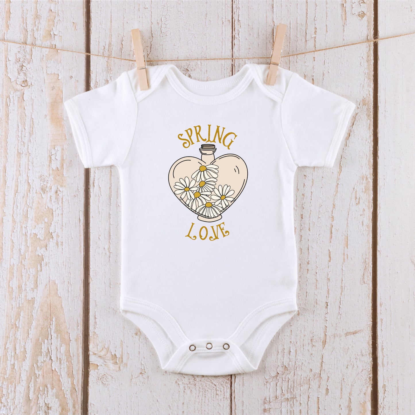 Spring Love Daisies Onesie | Custom Baby Onesie | Spring Love Custom Tshirt |  Springtime Collection