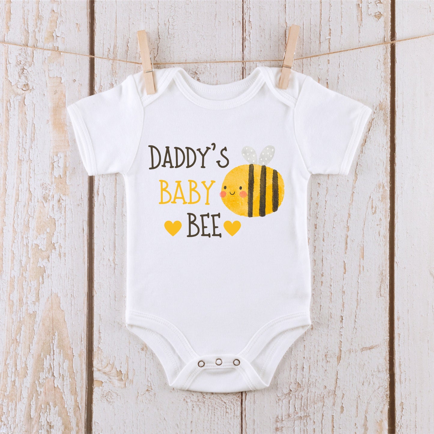 Daddys Baby Bee Onesie® | Custom Baby Onesie® | Daddys Baby Tshirt |  Springtime Collection