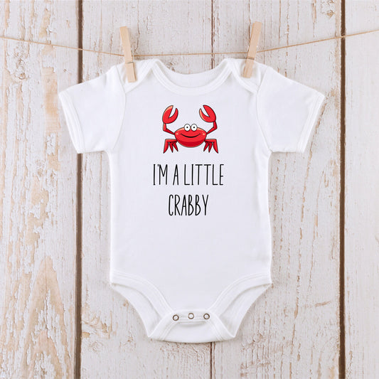 Little Bit Crabby Onesie | Custom Kids Tshirt | Summer Onesie | Little Bit Crabby Tee