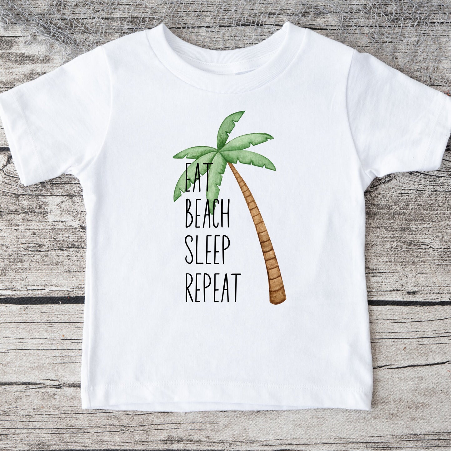 Eat Sleep Beach Repeat Onesie | Custom Kids Tshirt | Summer Onesie | Eat Sleep Beach Repeat Tee