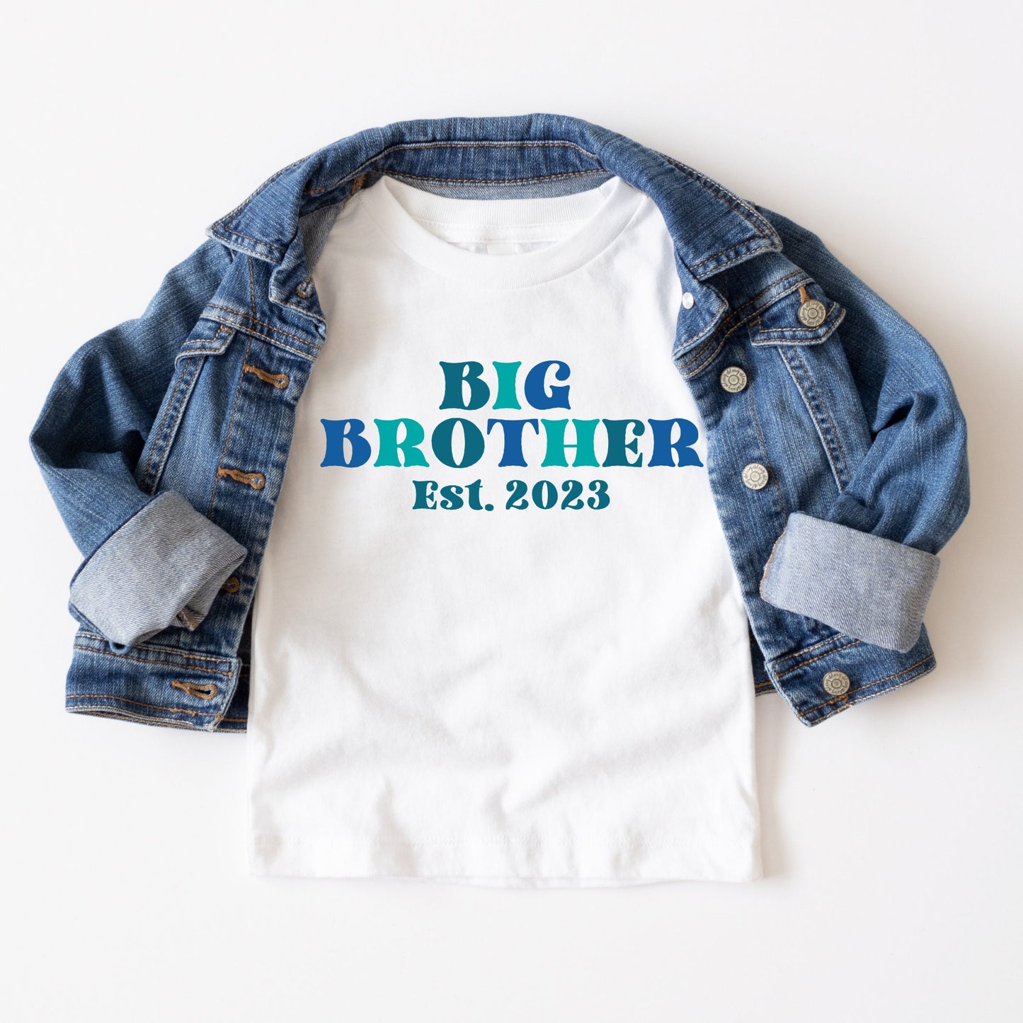 Big Brother Retro Kids Tshirt | Custom Kids Tshirt | Retro Font Big Brother Tee