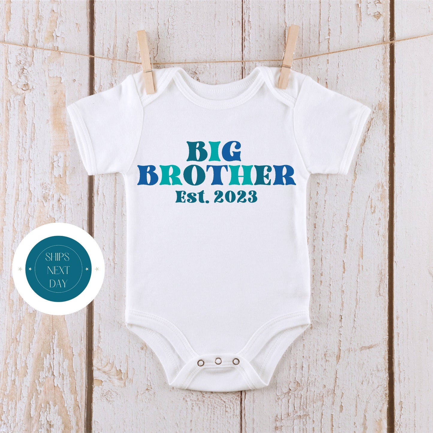 Big Brother Retro Kids Onesie | Custom Kids Onesie | Groovy Big Brother Bodysuit