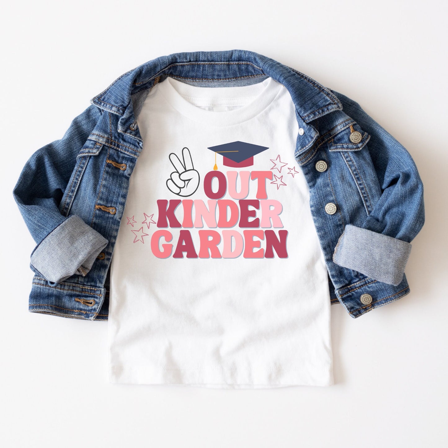 Peace Out Kindergarten Pink Kids Tshirt | Custom Kids Tshirt | Cute Funny Kids Tshirt