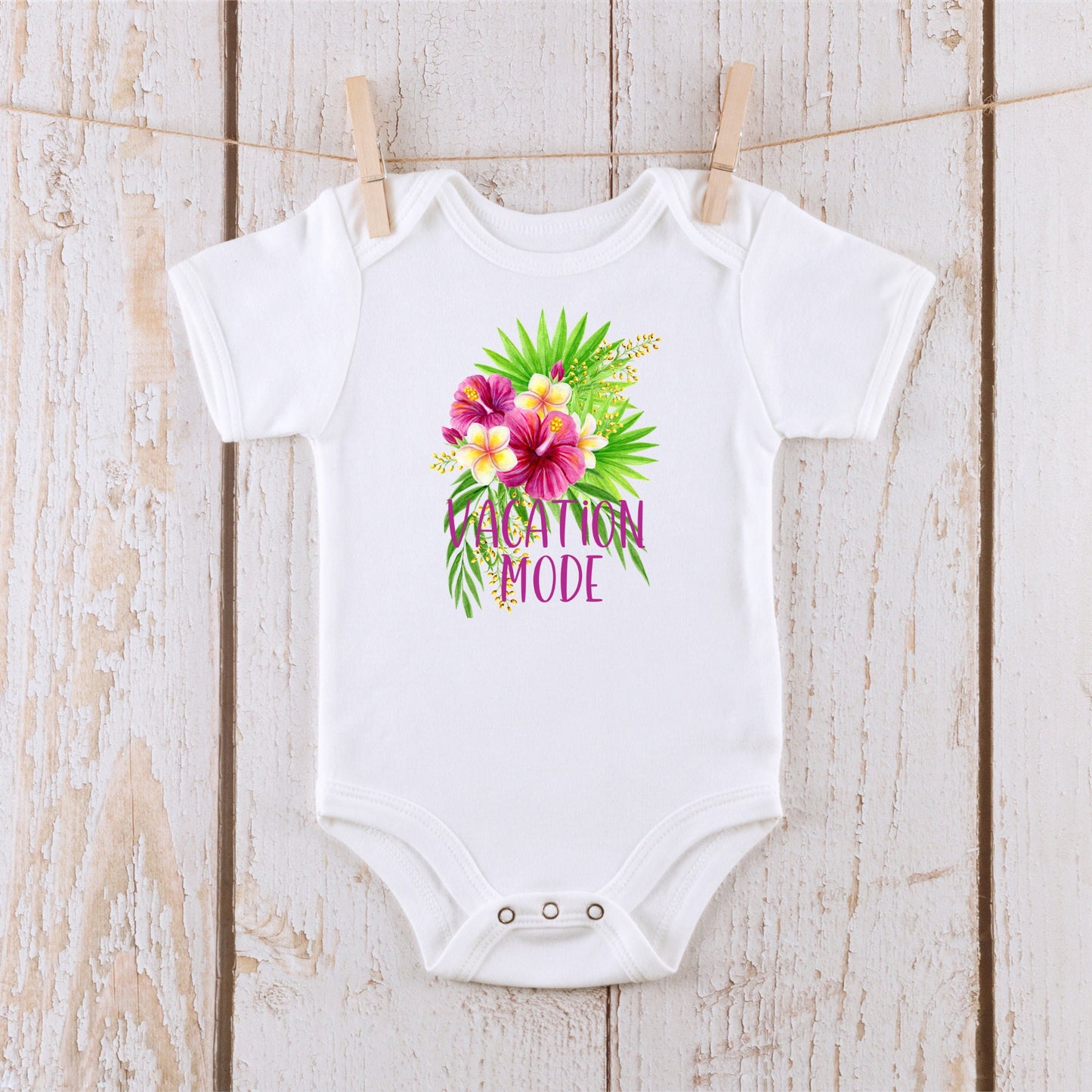 Hawaii Floral Onesie | Custom Kids Tshirt | Vacation Onesie | Vacation Tshirt