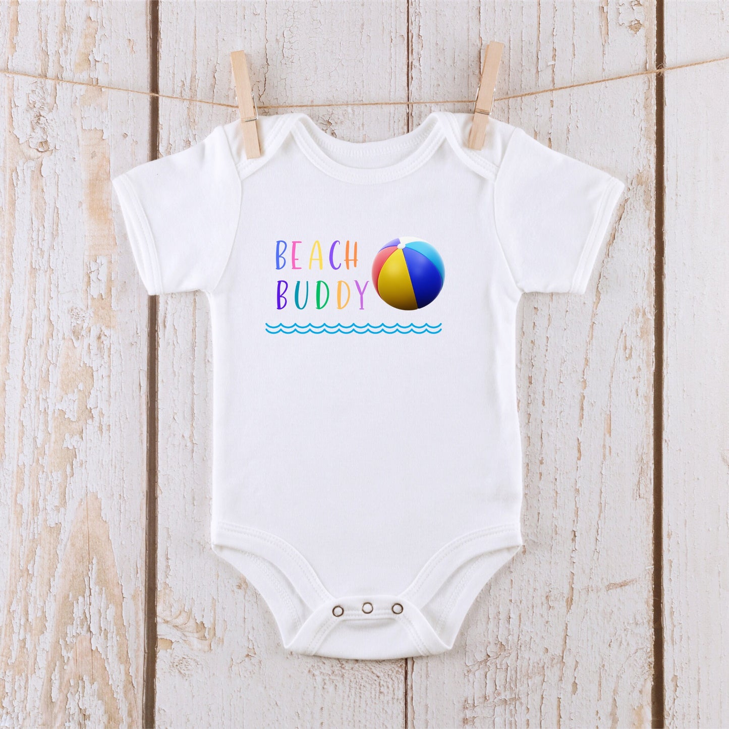 Beach Buddy Onesie | Custom Kids Tshirt | Summer Onesie | Kids Beach Tshirt