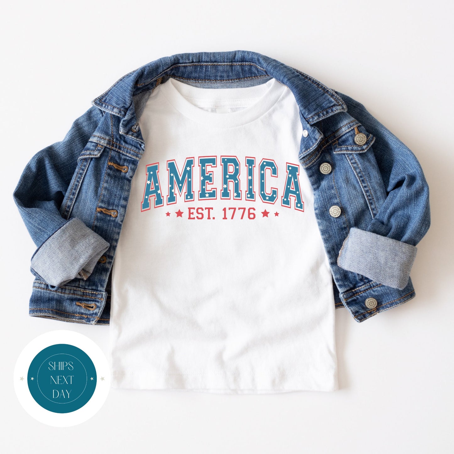 America 1776 4th of July Kids Tshirt | Custom Kids Tshirt | Independence Day Tshirt