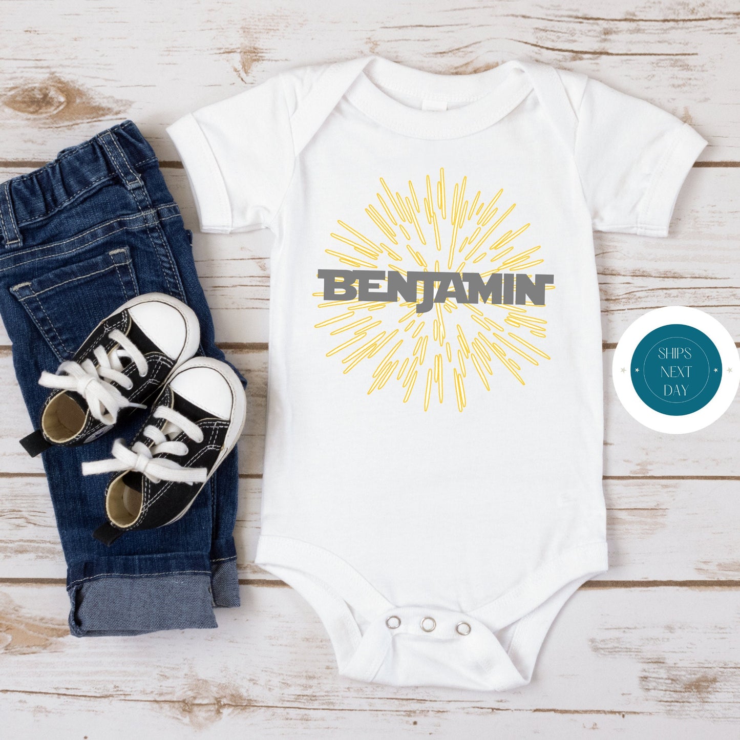 Star Wars Boys Name Kids Onesie | Custom Kids Onesie | Star Wars Bodysuit