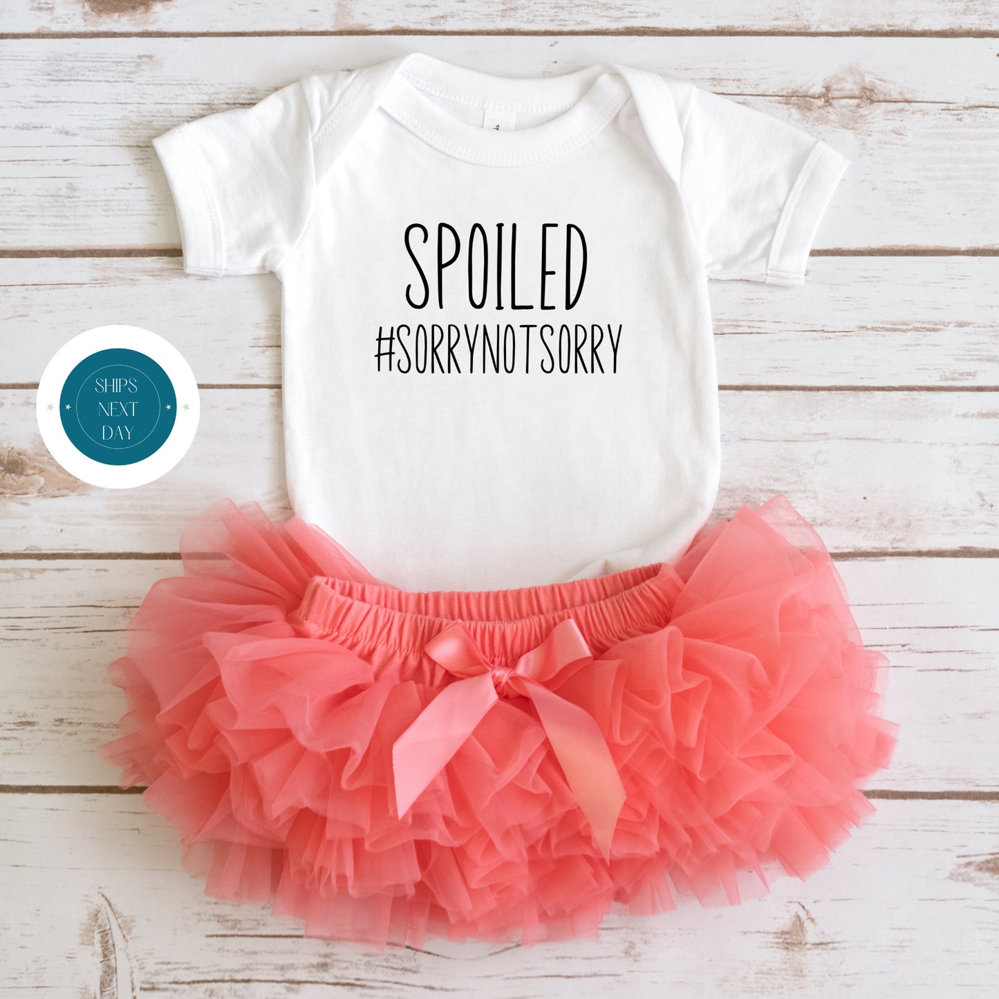 Spoiled Sorry Not Sorry Kids Onesie | Custom Kids Onesie | Cute Funny Onesie