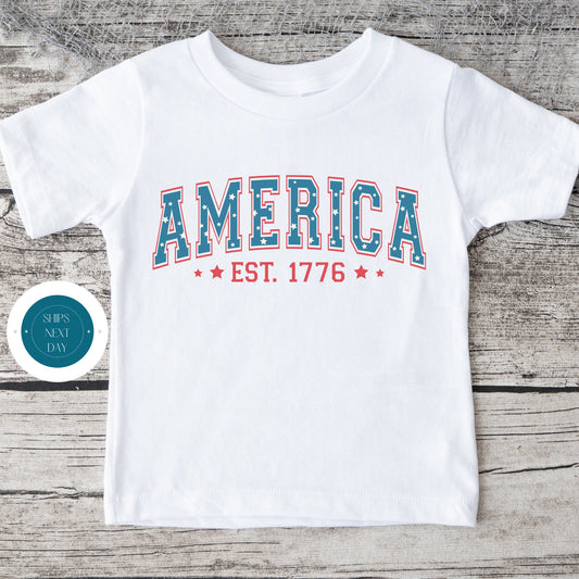 America 1776 4th of July Kids Tshirt | Custom Kids Tshirt | Independence Day Tshirt