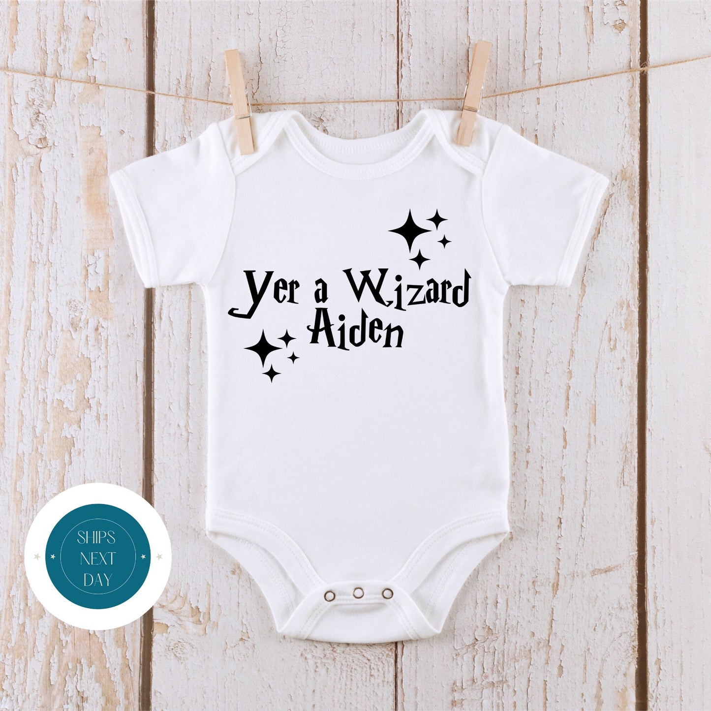 Yer A Wizard Personalized Baby Onesie | Cute Baby Onesie | Custom T Shirt | Harry Potter Onesie