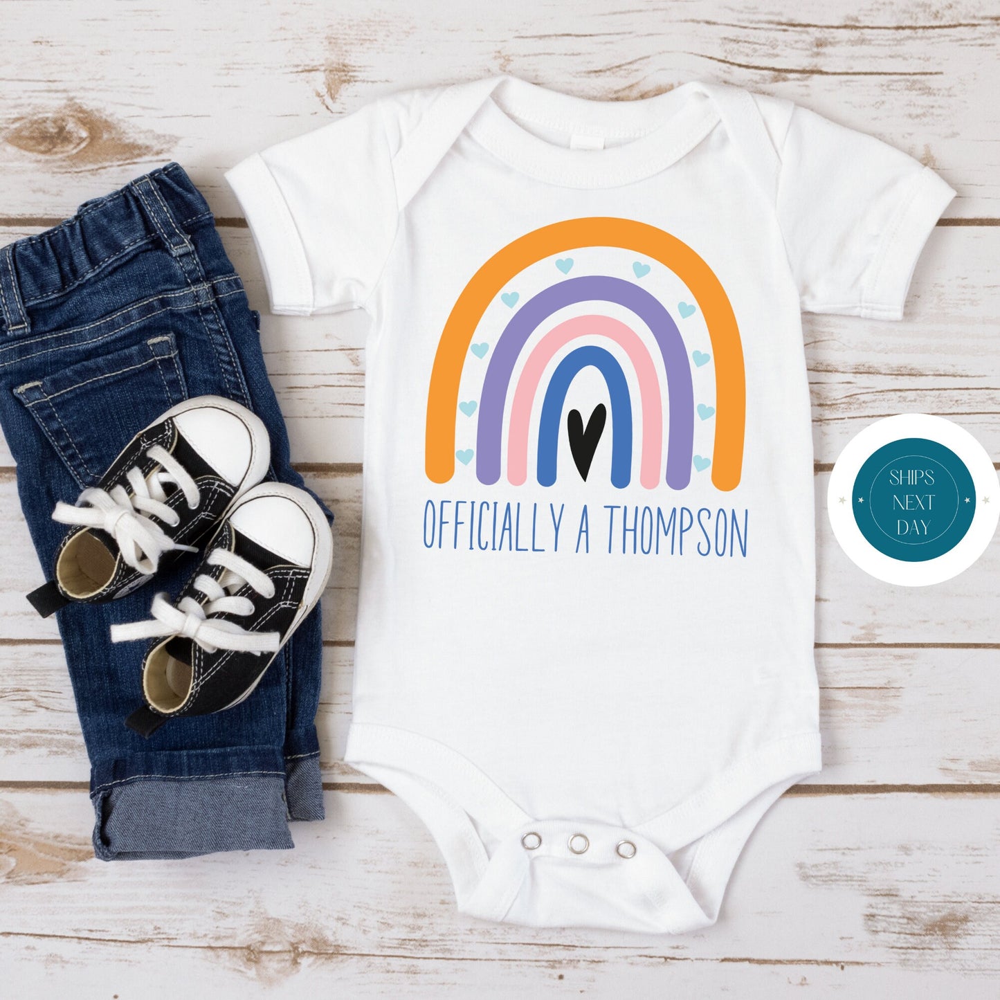 Officially a "Custom" Baby Onesie | Custom Kids Tshirt | Adoption Gotcha Onesie