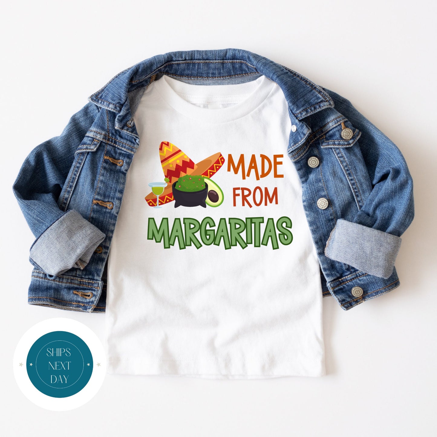 Made from Margaritas Custom Baby Onesie | Custom Kids Tshirt | Cute Funny Onesie