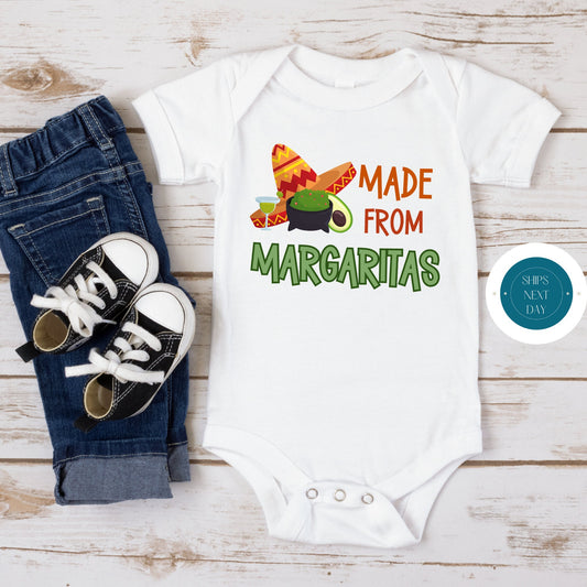 Made from Margaritas Custom Baby Onesie | Custom Kids Tshirt | Cute Funny Onesie