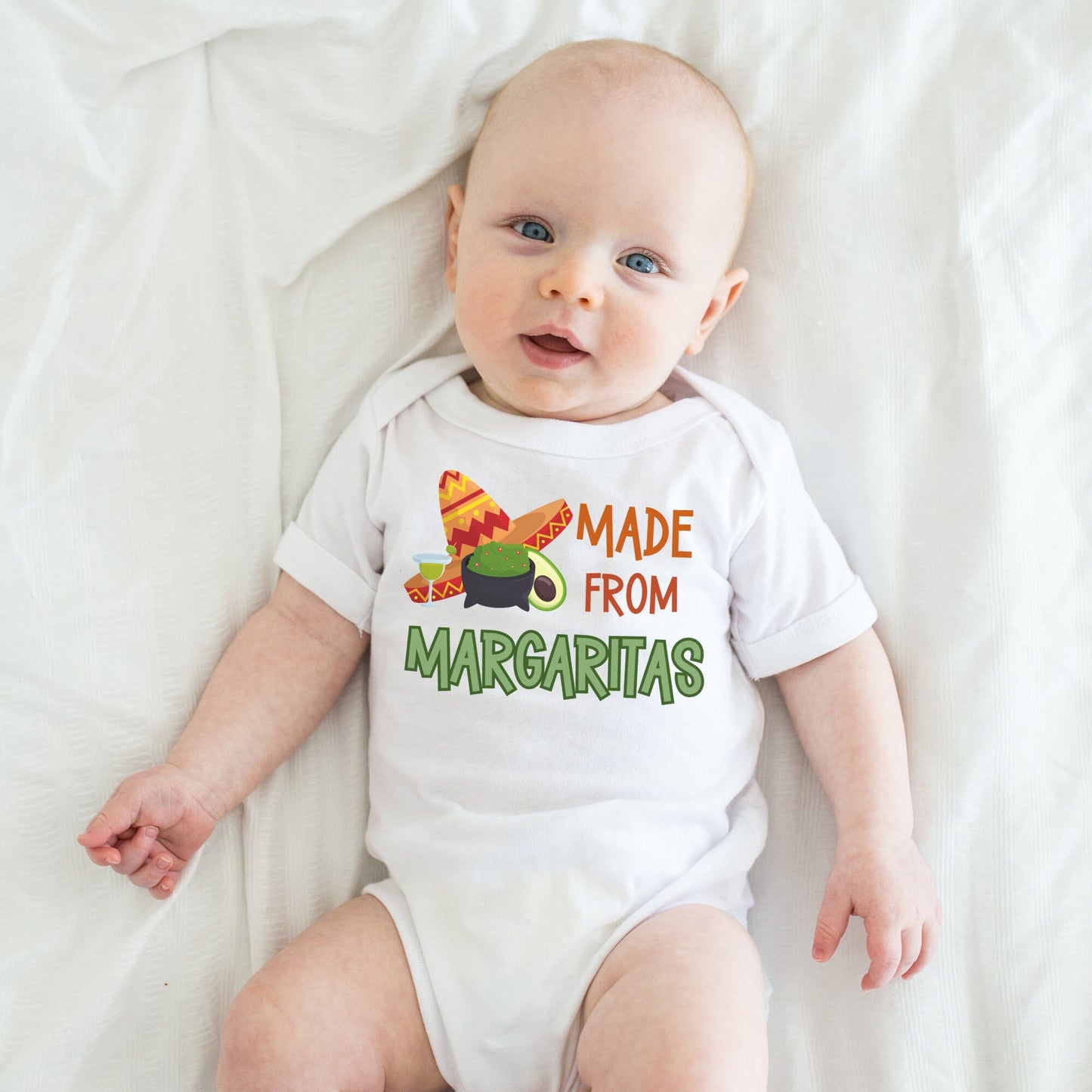 Made from Margaritas Custom Kids Tshirt | Custom Baby Onesie | Cute Funny Tee