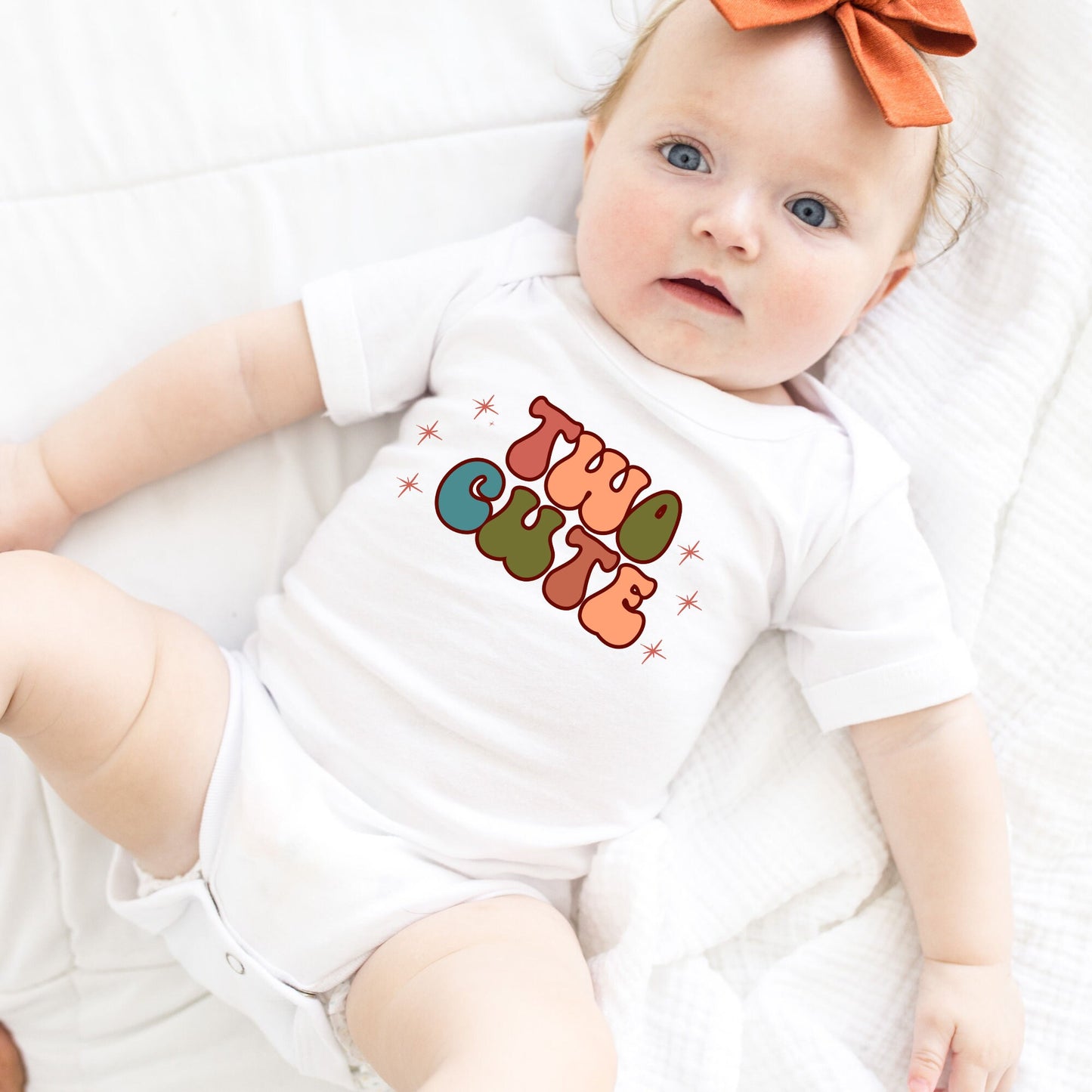 Two Cute Birthday Kids Onesie | Custom Kids Onesie | Retro Birthday Bodysuit