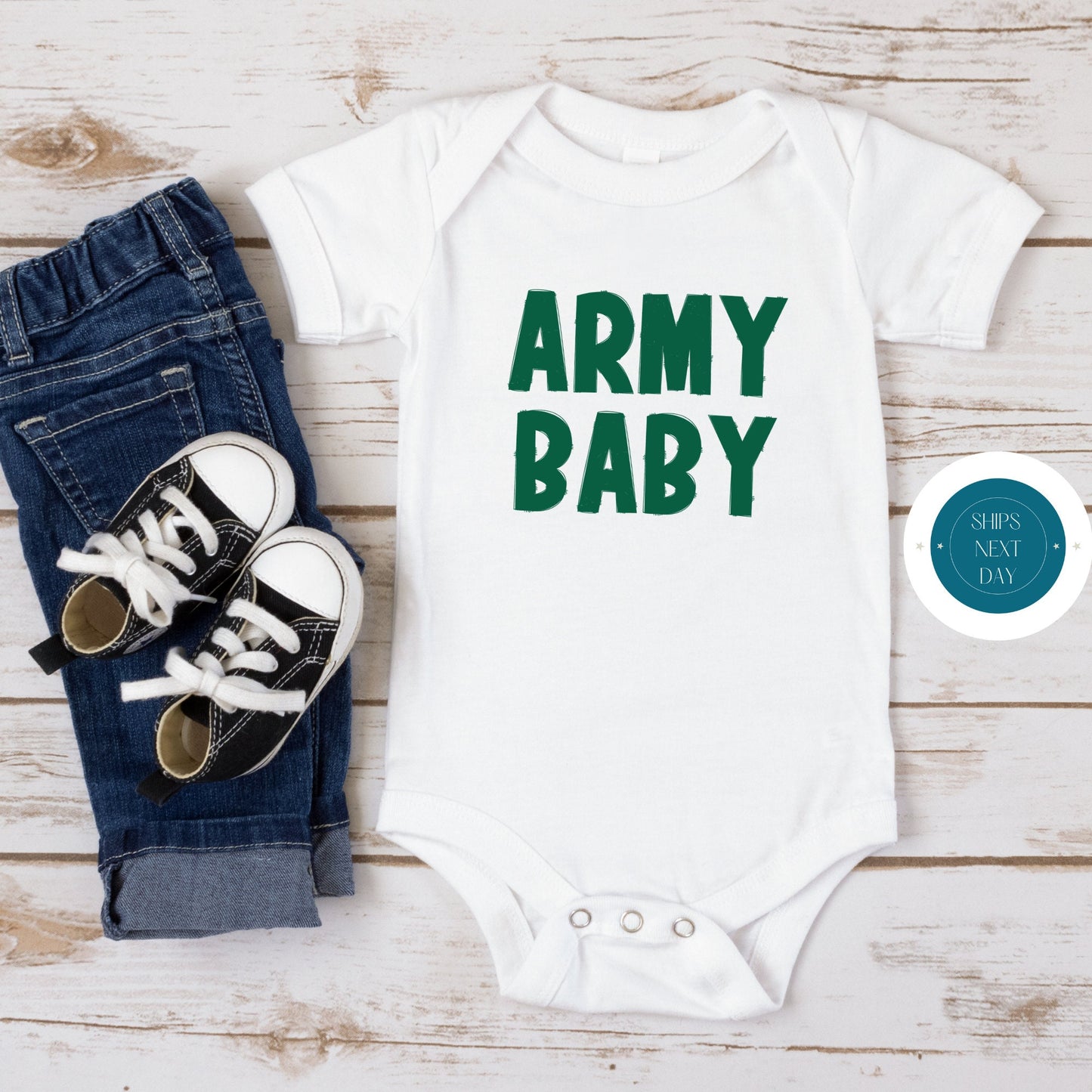 Army Baby Onesie | Custom Kids Tshirt | Military Onesie