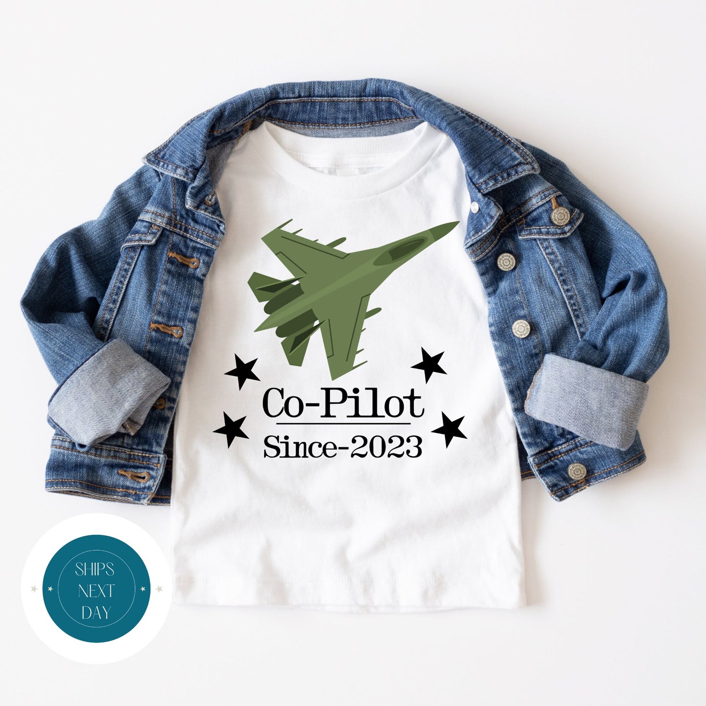 Co Pilot Since Baby Onesie | Custom Kids Tshirt | Military Pilot Onesie