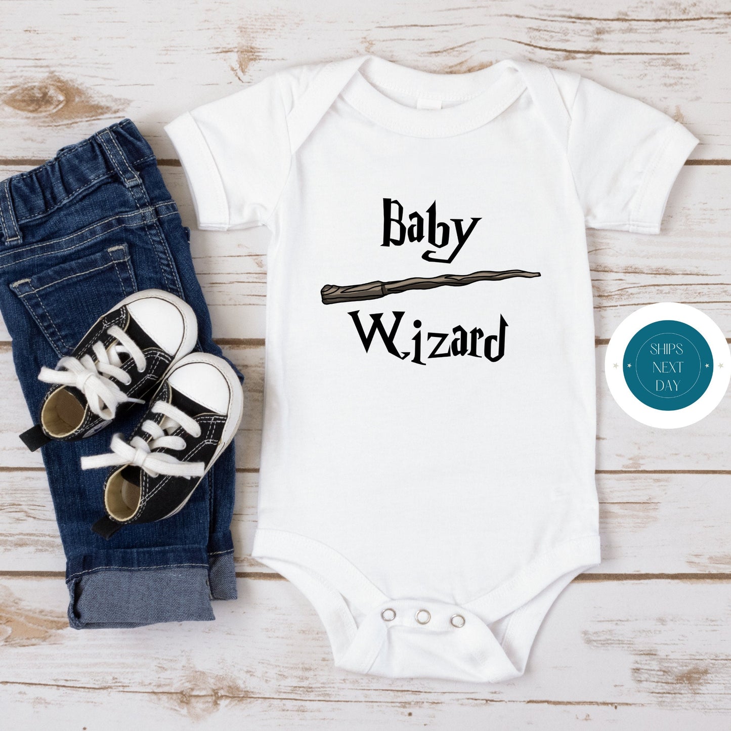 Baby Wizard Baby Onesie | Cute Baby Onesie | Custom T Shirt | Harry Potter Onesie