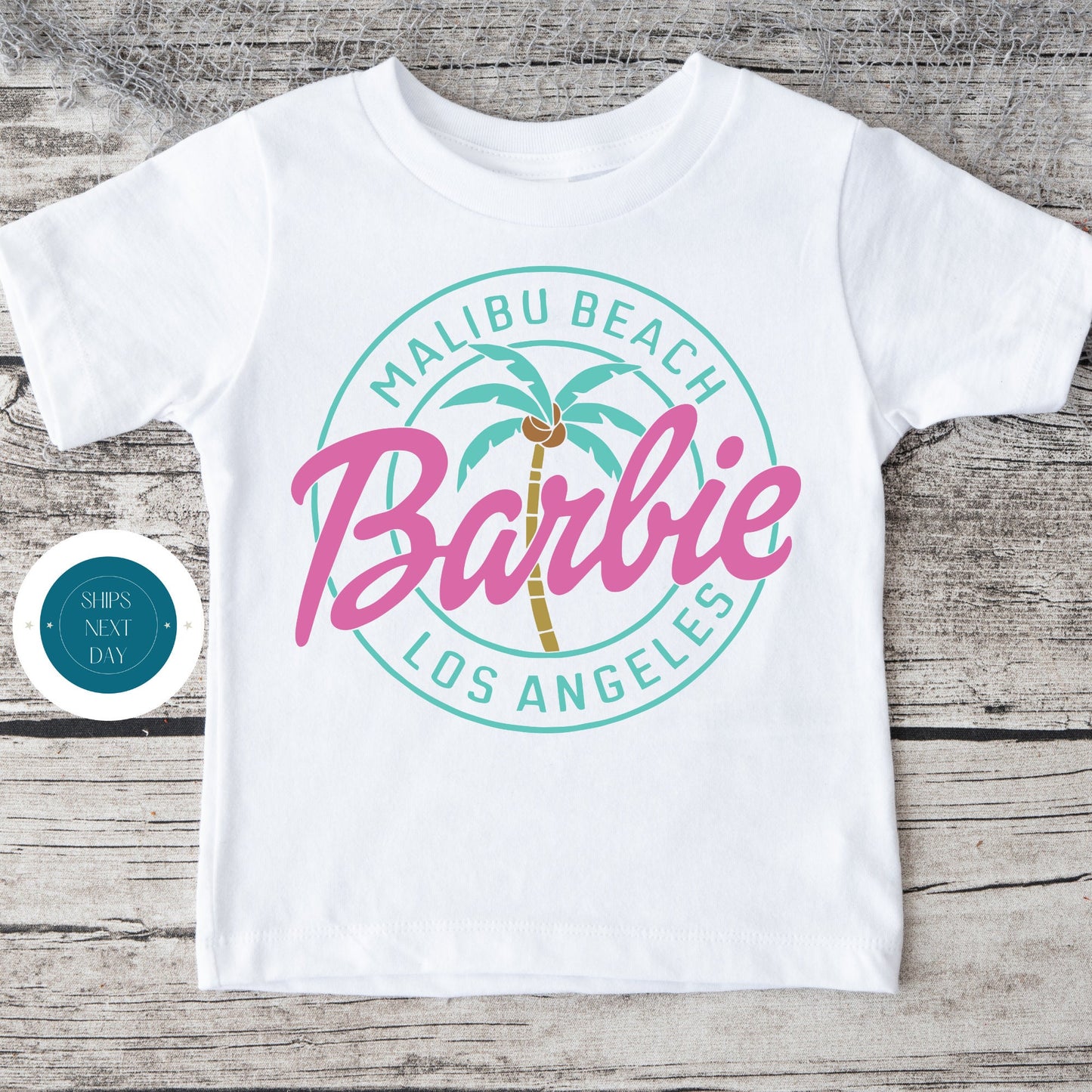 Malibu Barbie Baby Onesie | Barbie Kids Tshirt | Barbie Pink Onesie