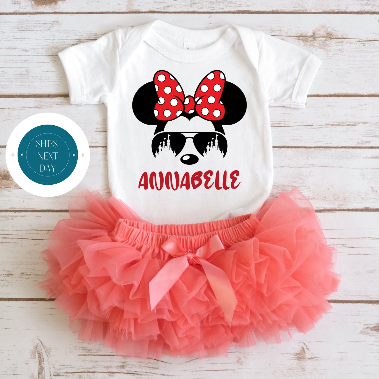 Minnie Ears Castle Onesie | Custom Baby Onesie | Minnie Ears Custom Tshirt