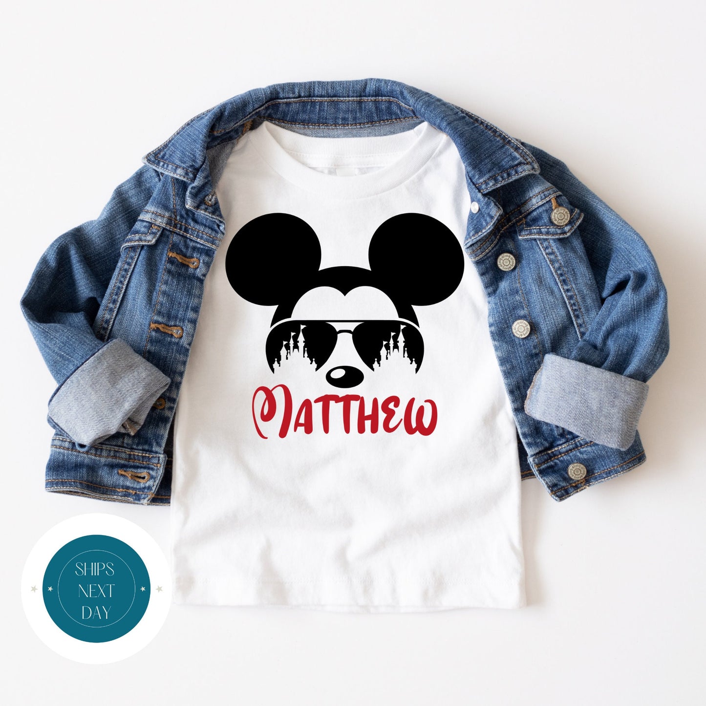 Mickey Ears Castle Onesie | Custom Baby Onesie | Mickey Ears Custom Tshirt