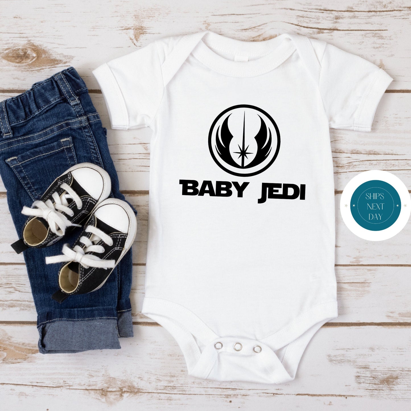 Baby Jedi Onesie | Custom Baby Onesie | Star Wars Custom Tshirt