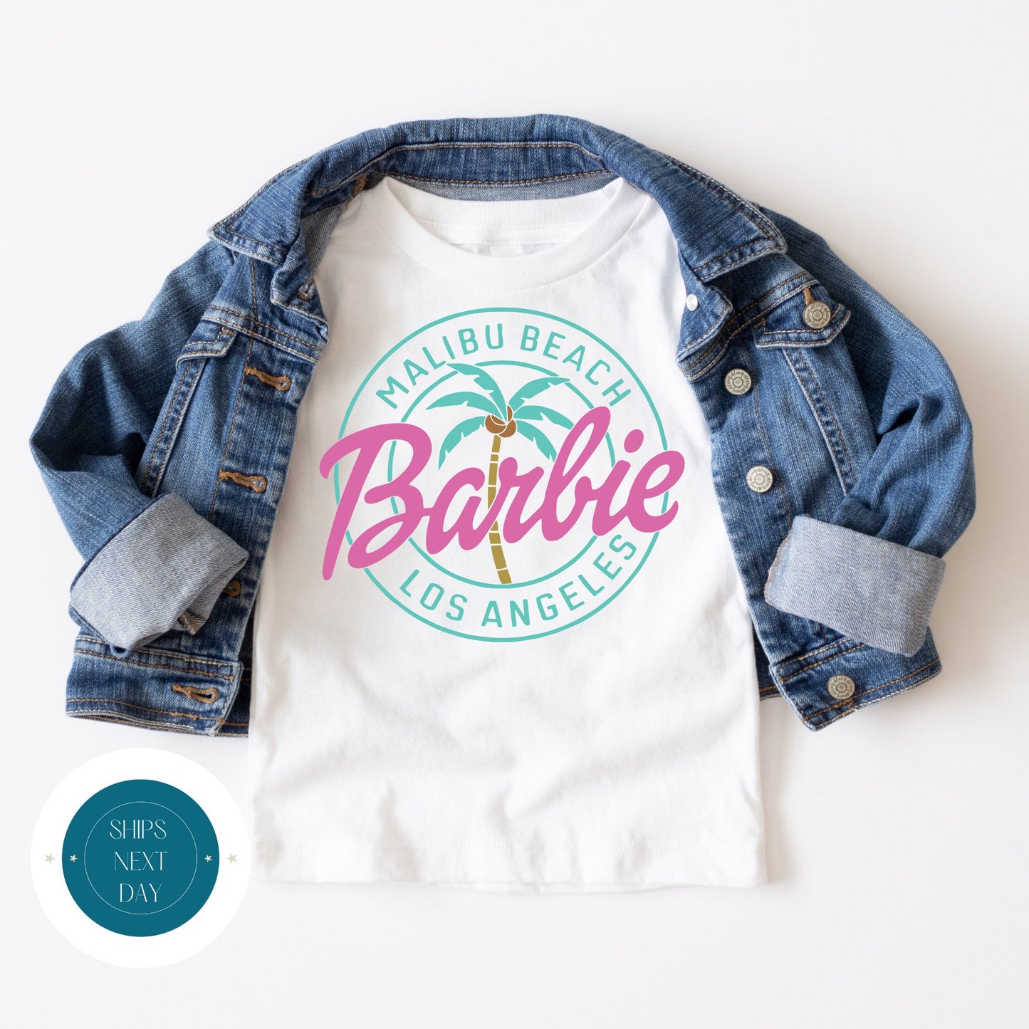 Malibu Barbie Baby Onesie | Barbie Kids Tshirt | Barbie Pink Onesie