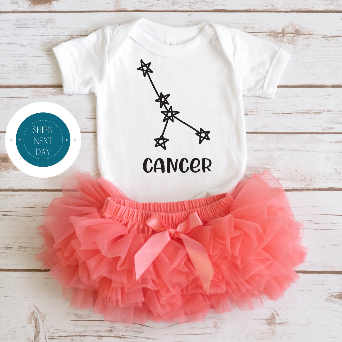 Cancer Black Star Custom Kids Tshirt | Custom Baby Onesie | Zodiac Tee