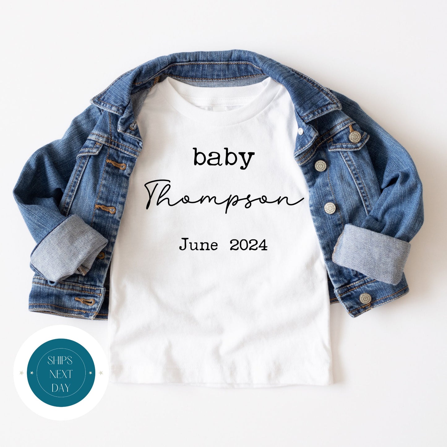 Baby Personalized Name Onesie | New Baby Onesie | Baby Shower Gift | Reveal Onesie