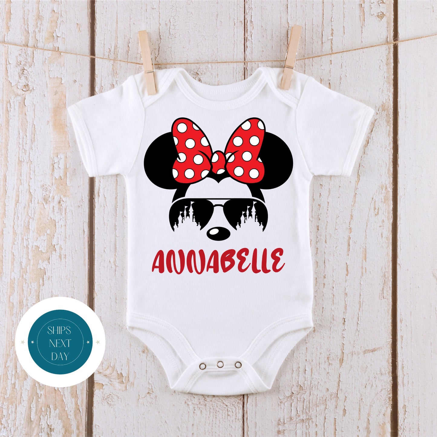 Minnie Ears Castle Onesie | Custom Baby Onesie | Minnie Ears Custom Tshirt