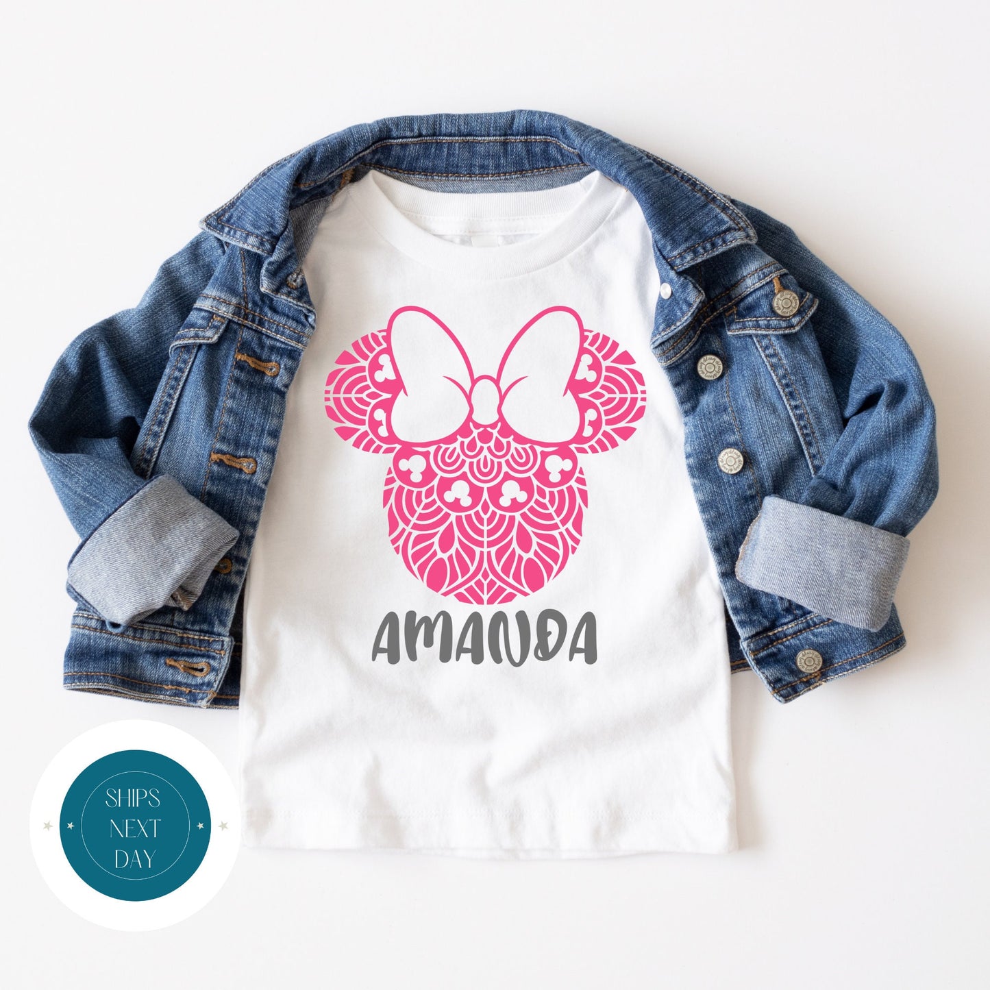 Pink Ears Onesie | Custom Baby Onesie | Minnie Ears Custom Tshirt