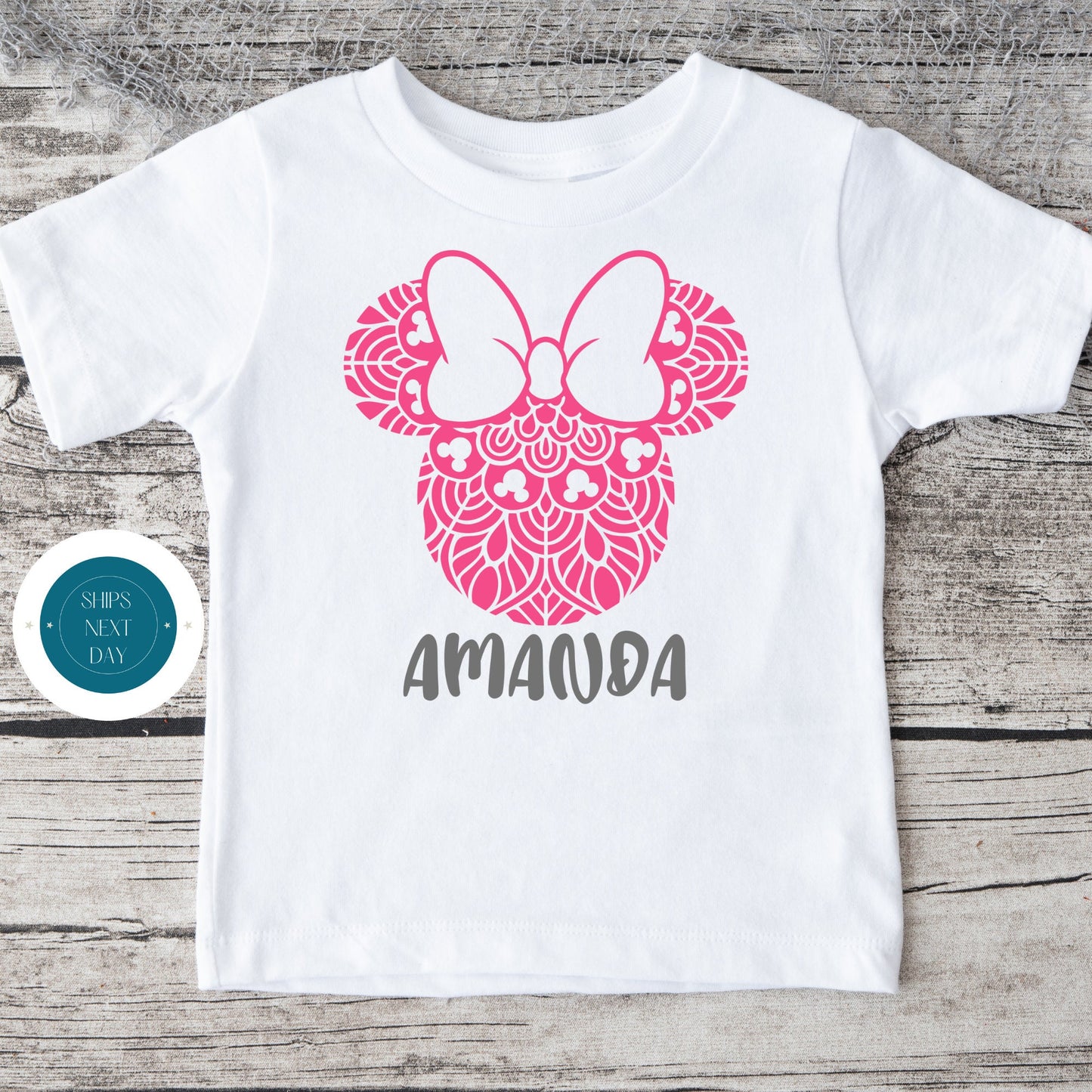 Pink Ears Onesie | Custom Baby Onesie | Minnie Ears Custom Tshirt