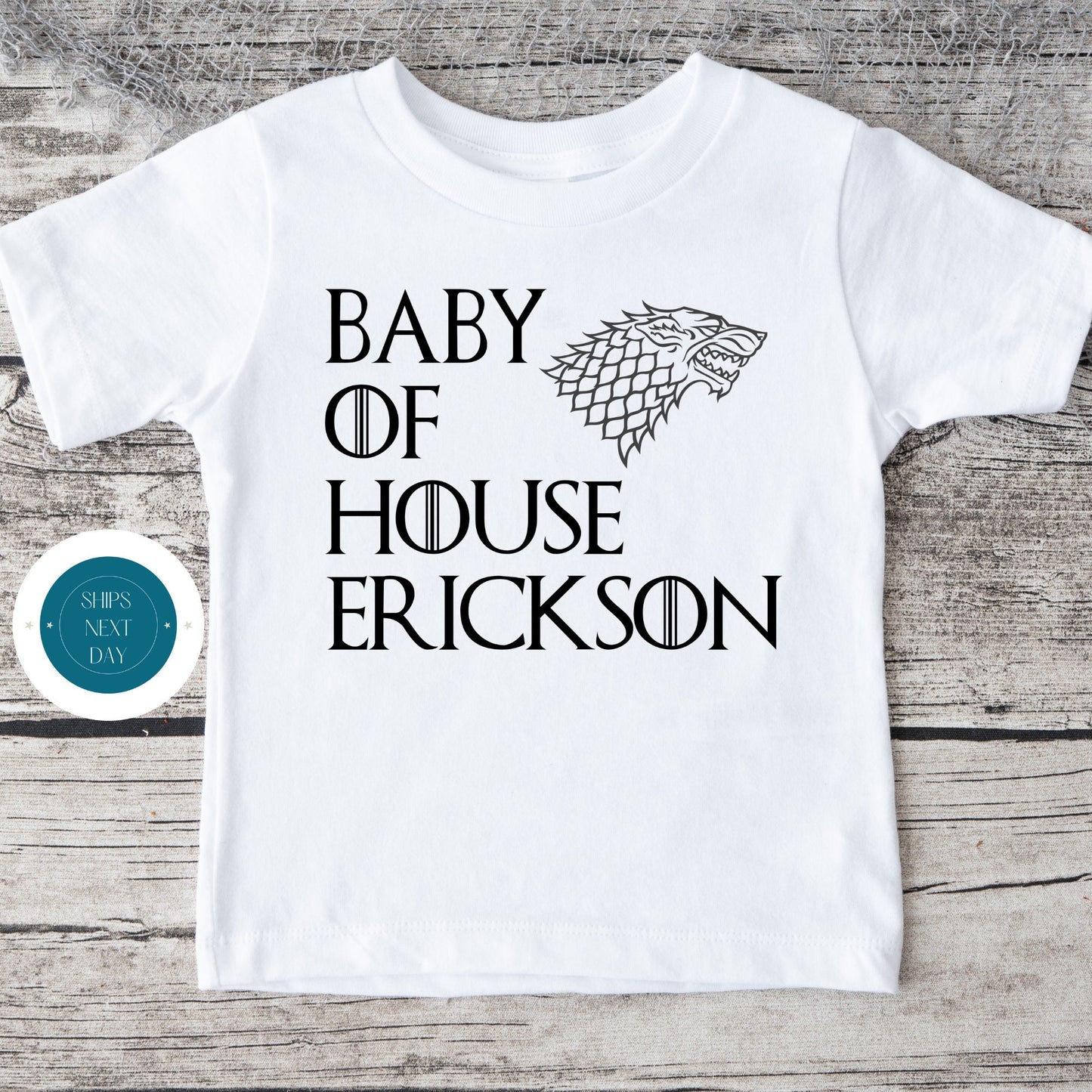 Baby of House "Custom" Onesie | Custom Kids Tshirt | Cute Funny Baby Shower Gift