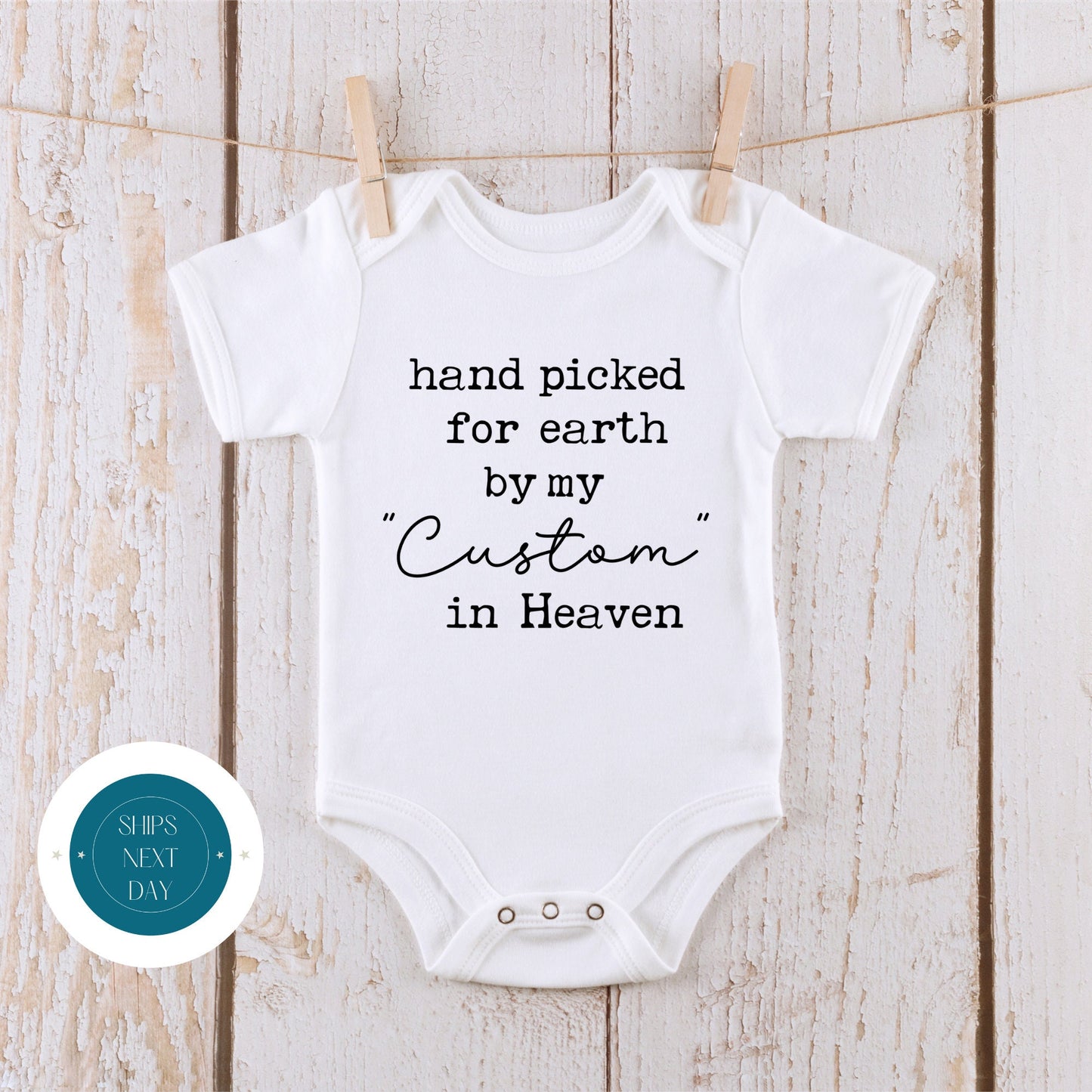 Hand Picked For Earth Custom Onesie | Sweet Baby Onesie | Baby Shower Gift | Family Onesie