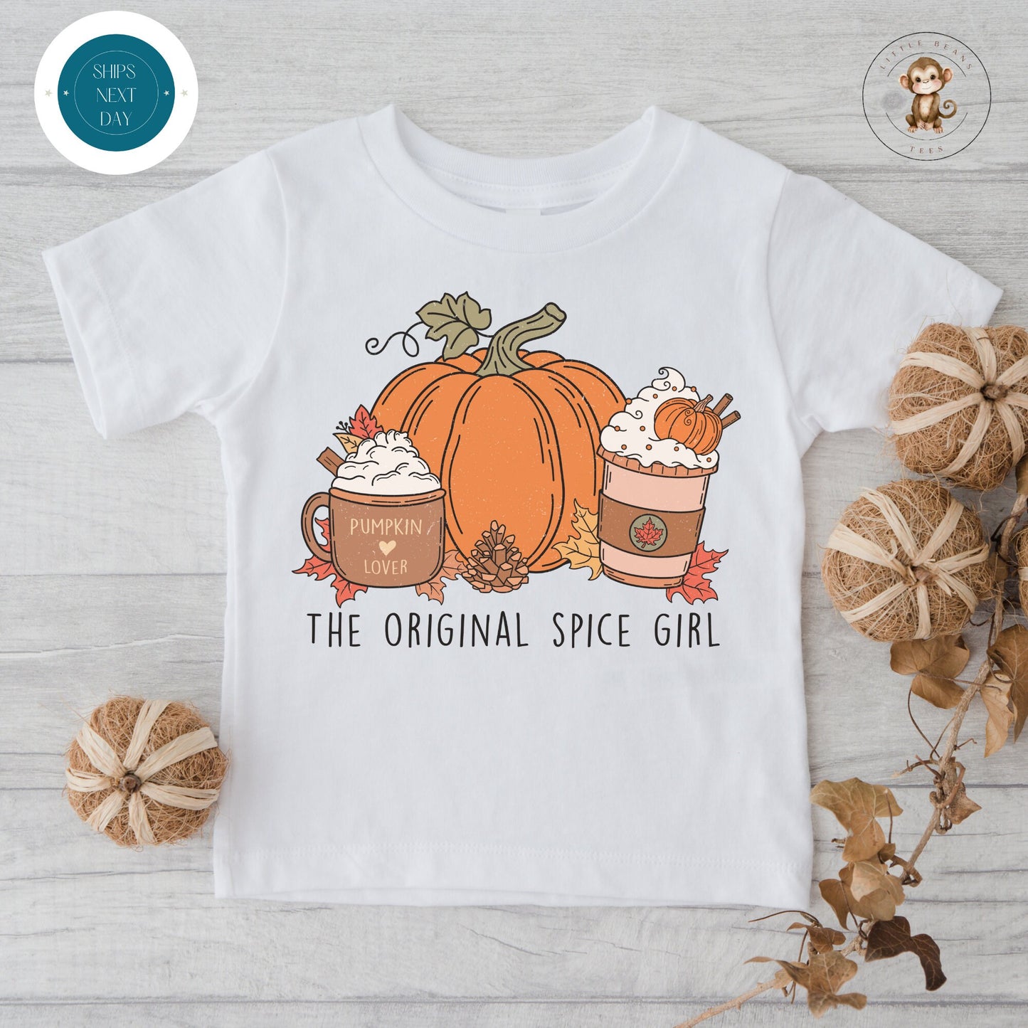 Original Spice Girl Tshirt | Fall Pumpkin Kids Tshirt | Fall Cute Onesie