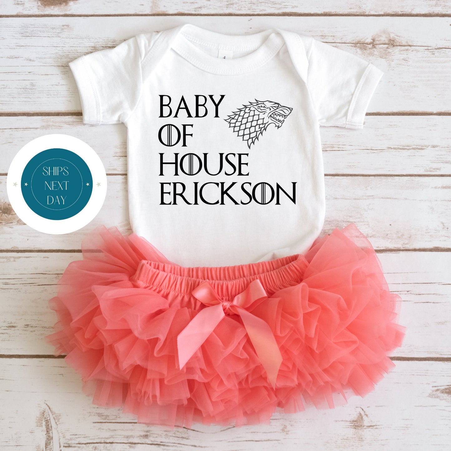 Baby of House "Custom" Onesie | Custom Kids Tshirt | Cute Funny Baby Shower Gift