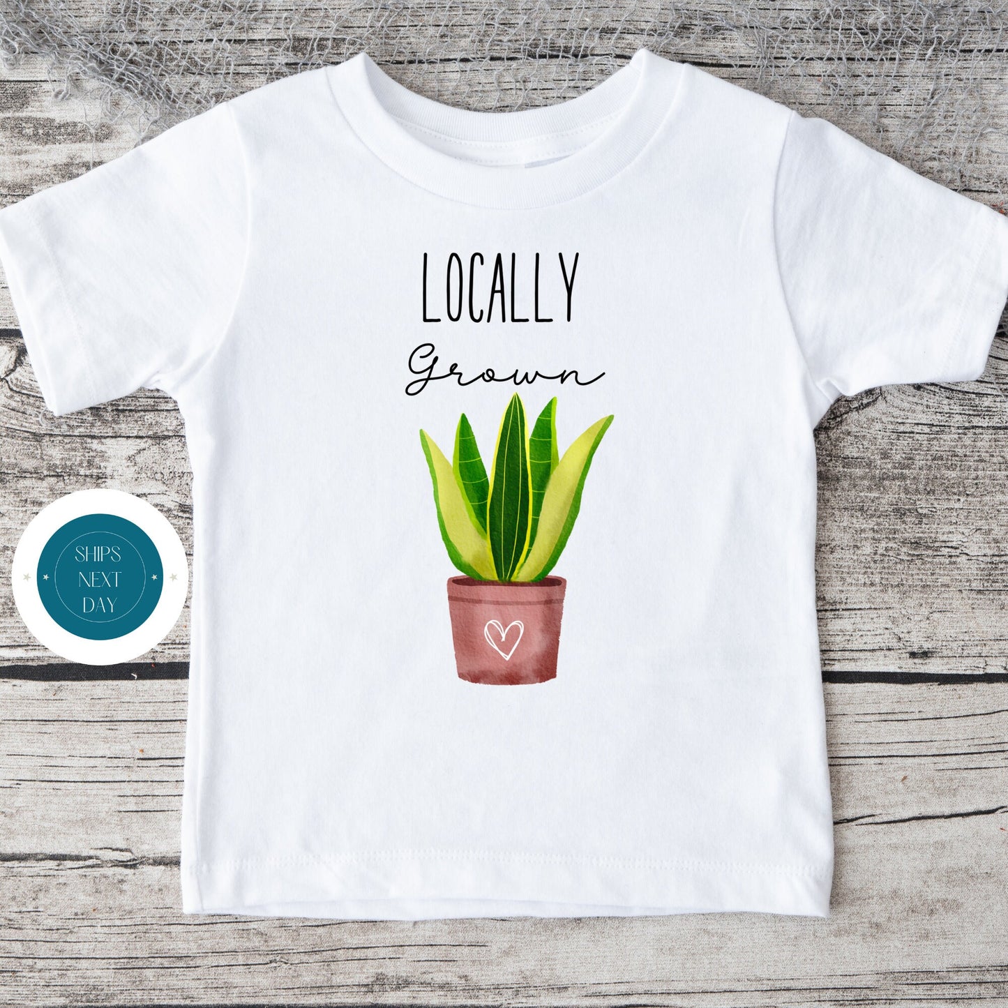 Locally Grown Onesie | Funny Cute Plant Onesie | Baby Shower Gift